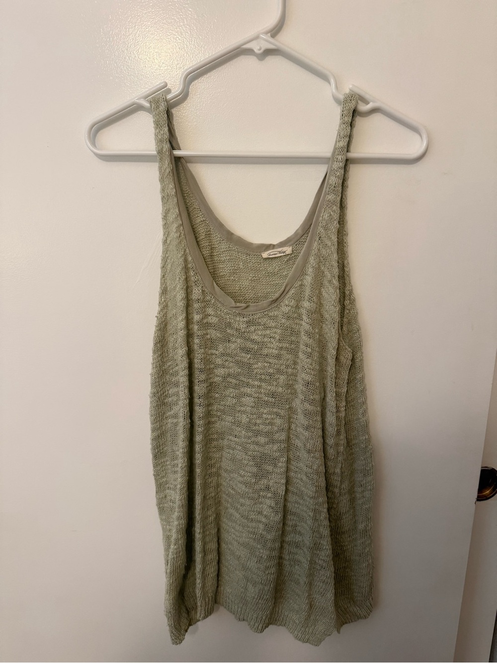 American Vintage Light Sage Knit Tank Top